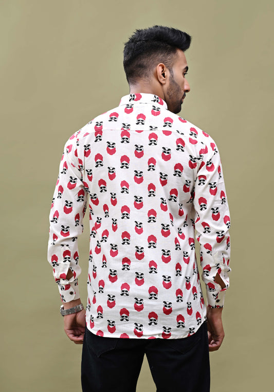 Full Sleeves Rajasthani Print Shirt