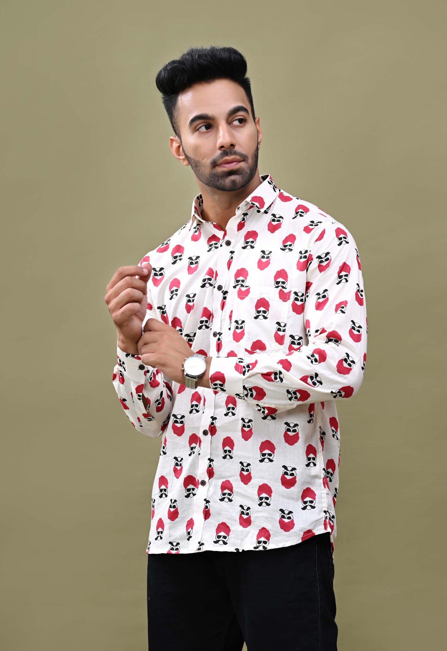 Full Sleeves Rajasthani Print Shirt