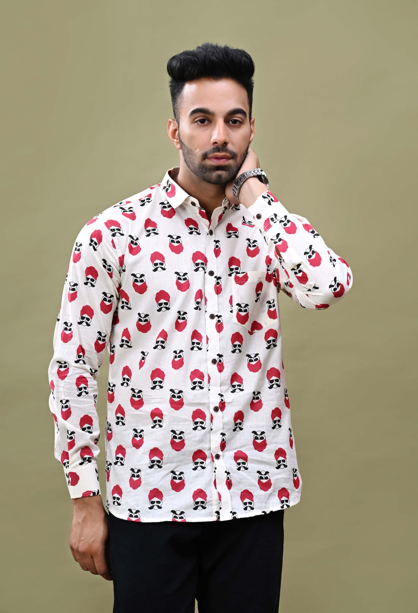 Full Sleeves Rajasthani Print Shirt