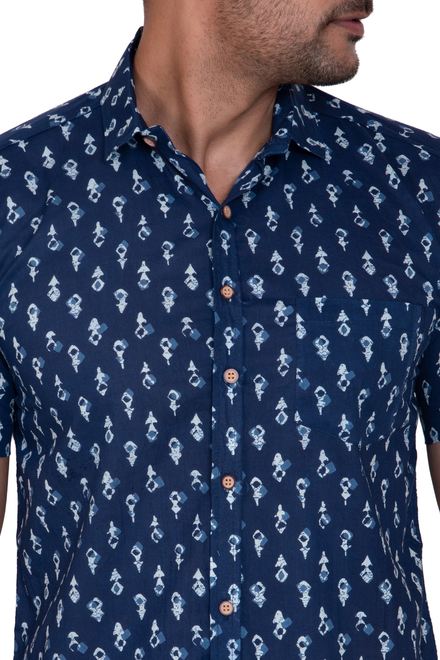 Royal Bird Sanganeri Printed Cotton Shirt