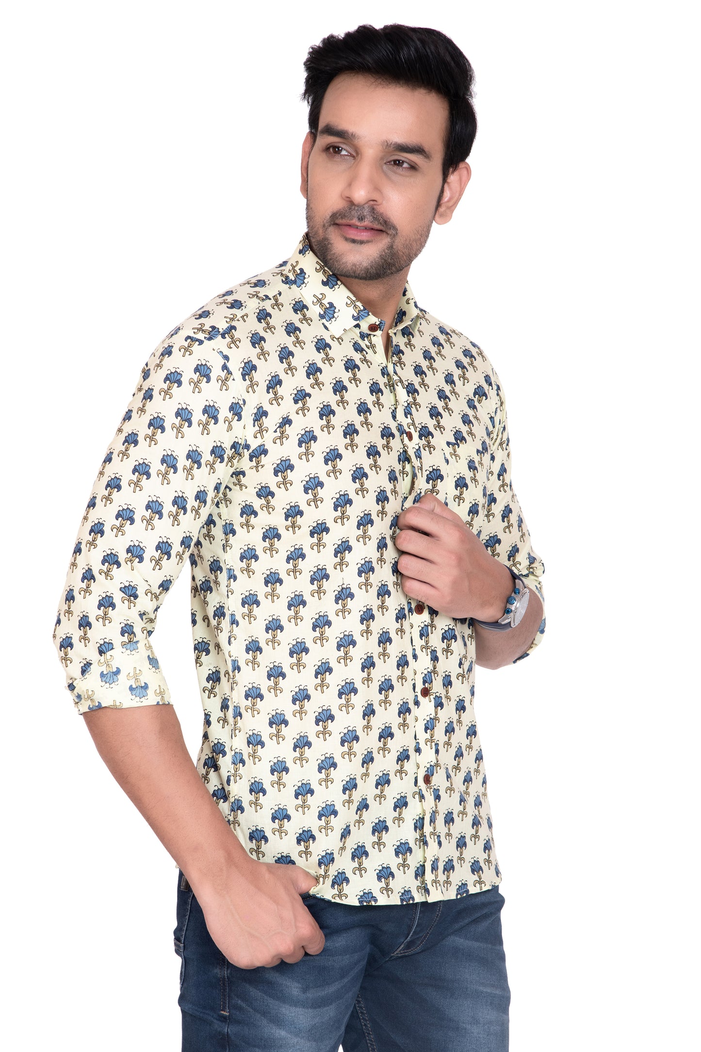 Aparaajita Sanganeri Printed Cotton Shirt