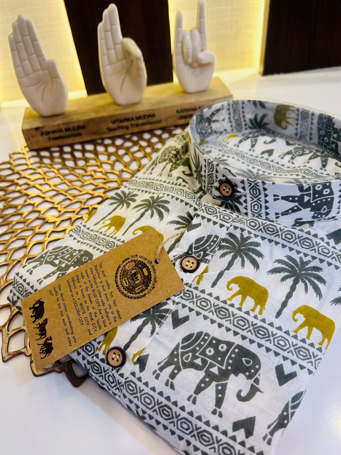 Tropical Print Short Kurta