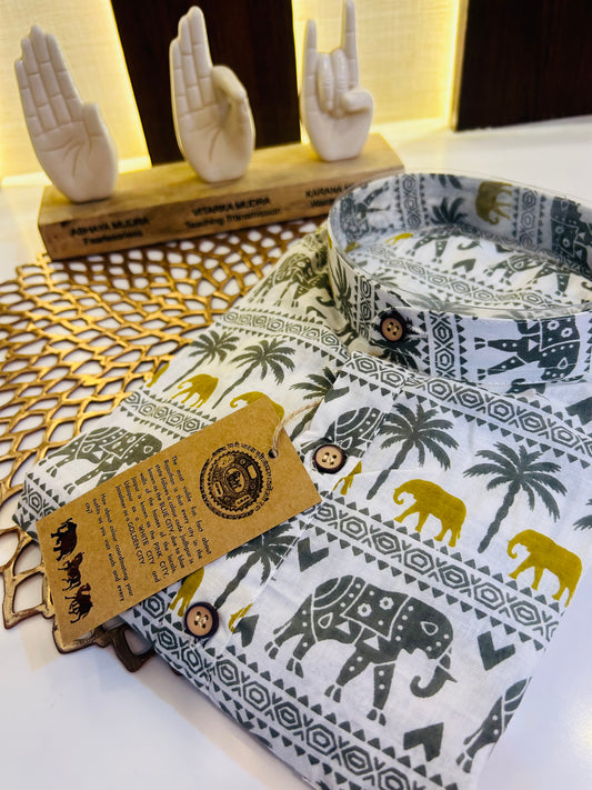 Tropical Print Short Kurta