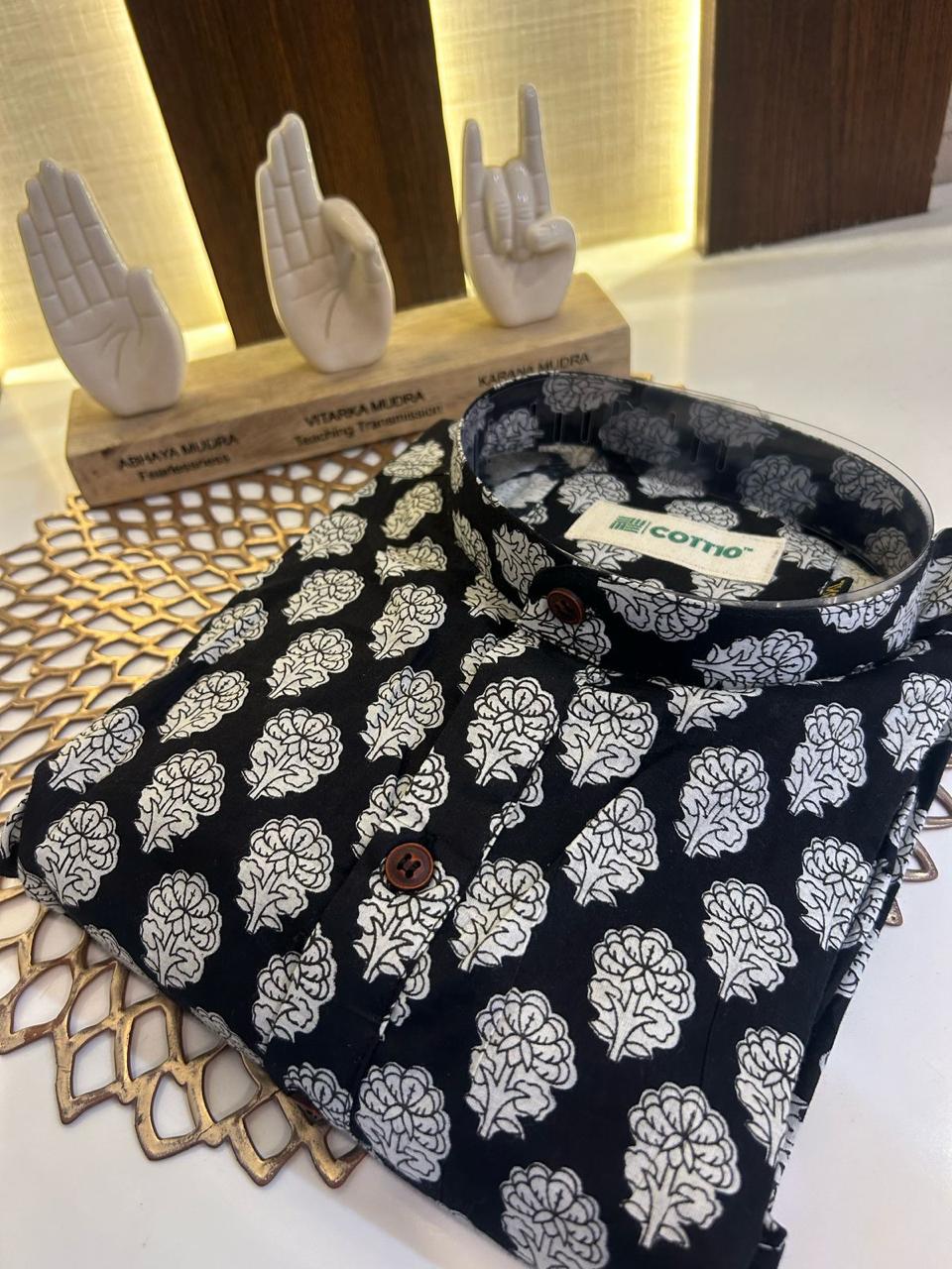 Black Royale Short Kurta