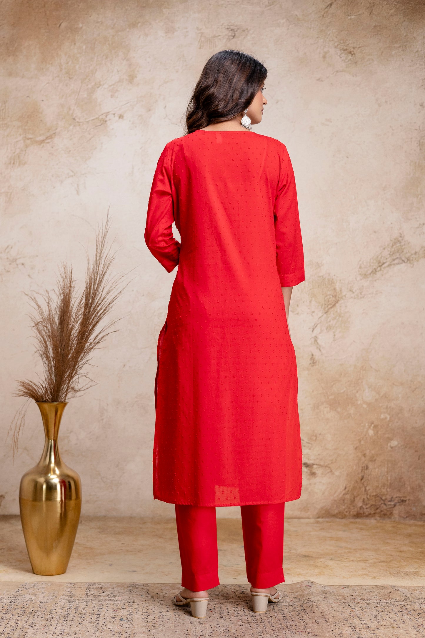 PHULWAARI - Signature Printed Red Kurta Set with Dupatta
