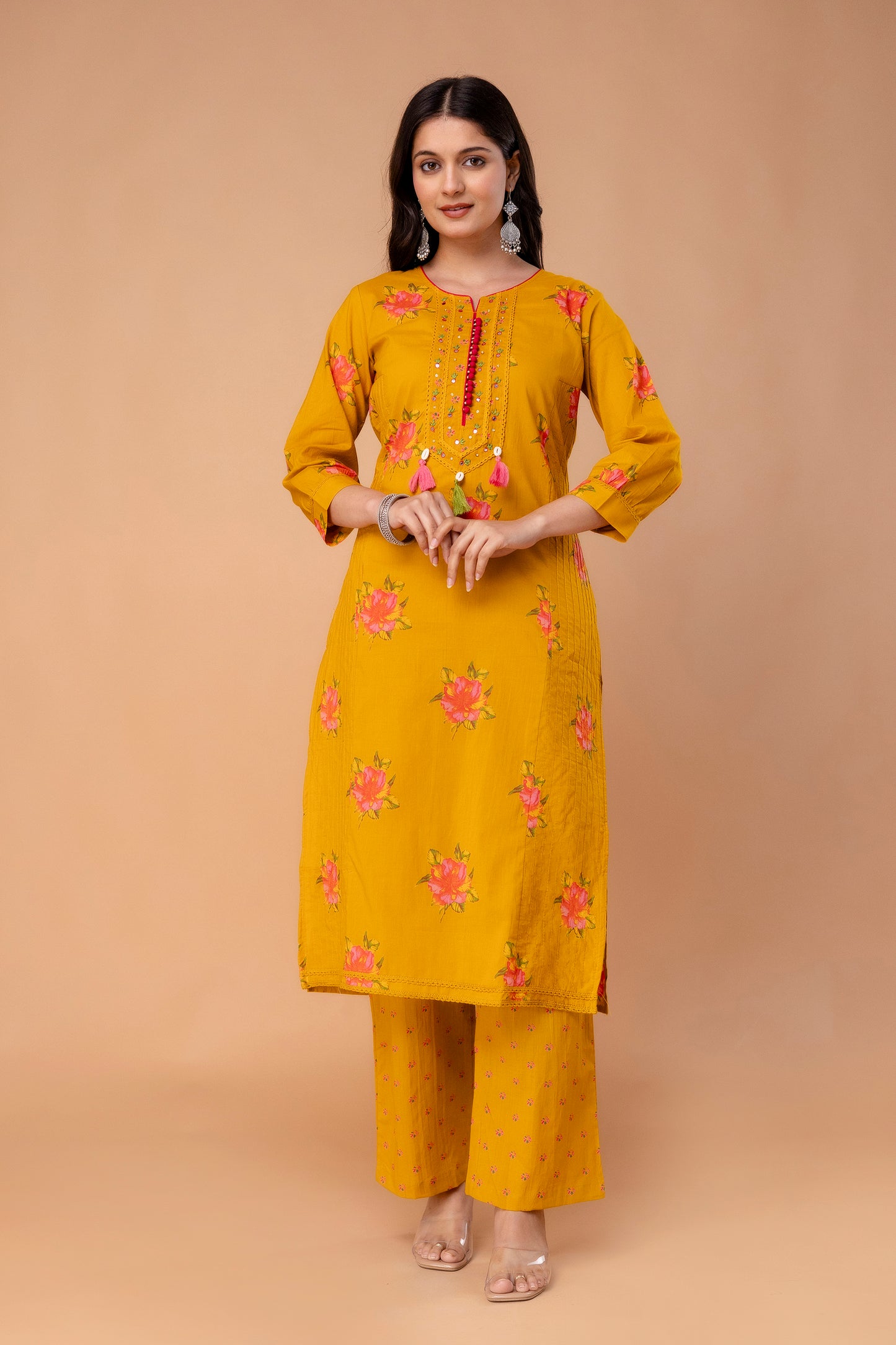 PHULWAARI - Signature Floral Printed Yellow Kurta Set with Dupatta