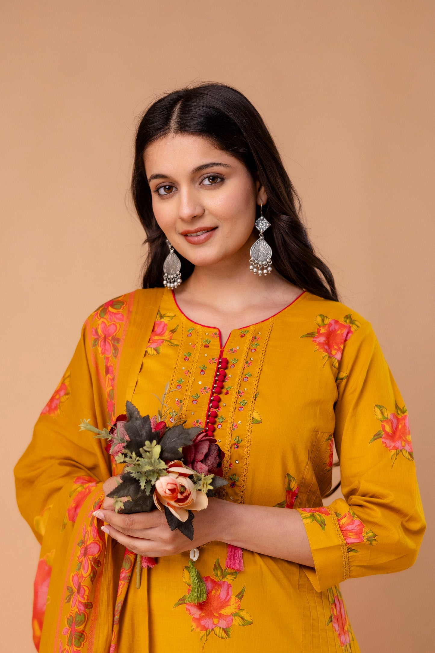 PHULWAARI - Signature Floral Printed Yellow Kurta Set with Dupatta