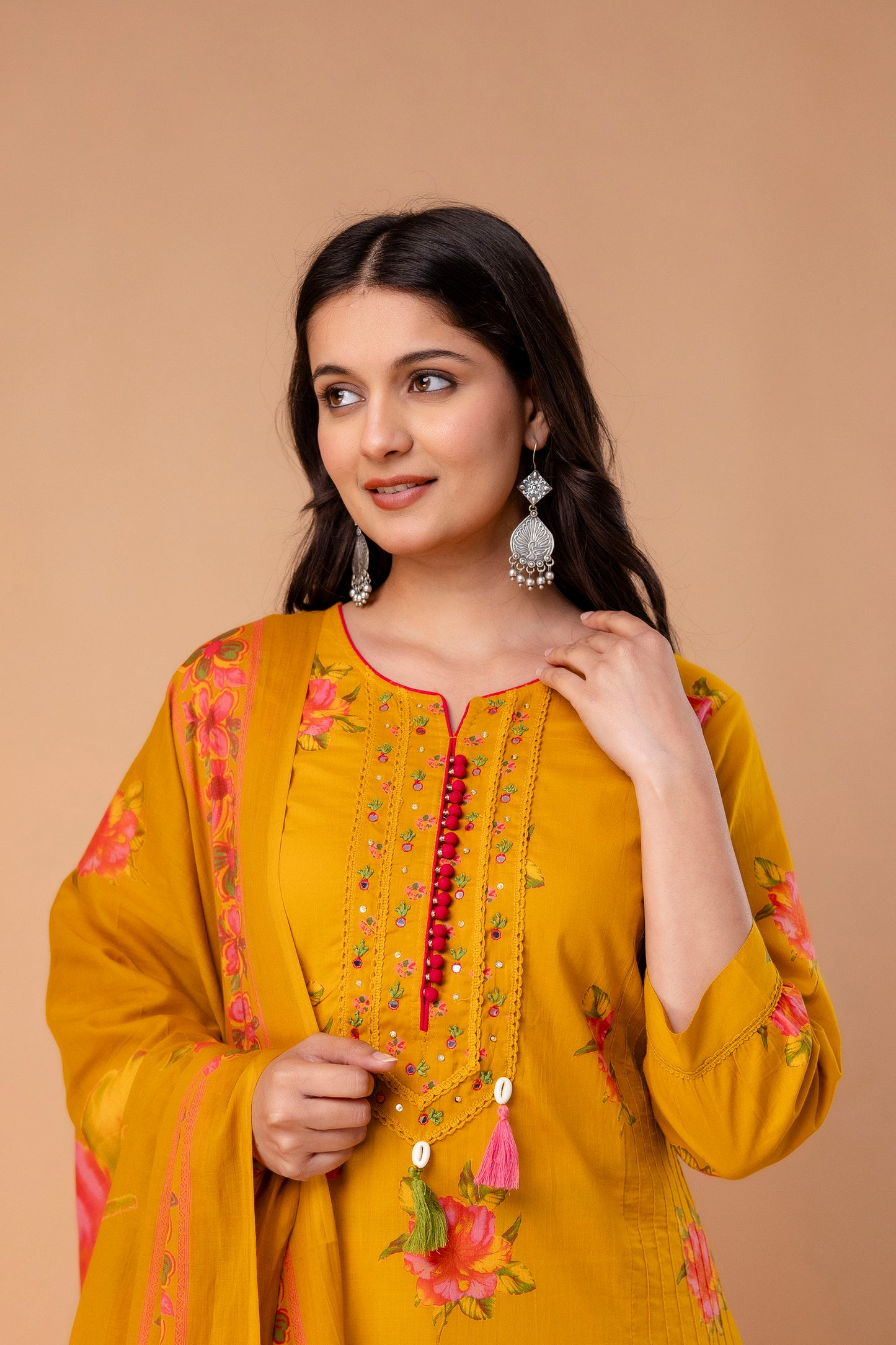 PHULWAARI - Signature Floral Printed Yellow Kurta Set with Dupatta