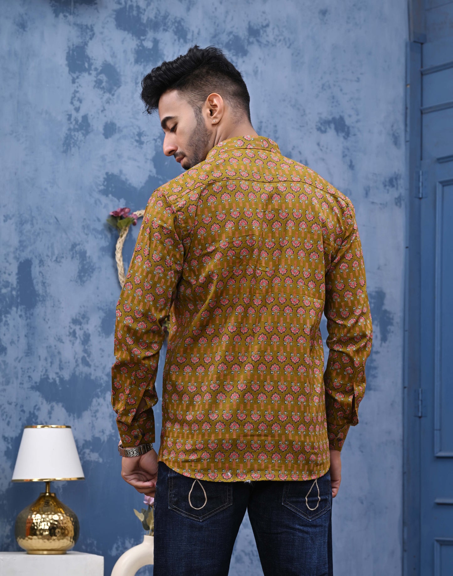 Floral Print Sanganeri Shirt