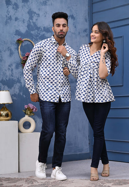 Elephant Print Sanganeri Combo