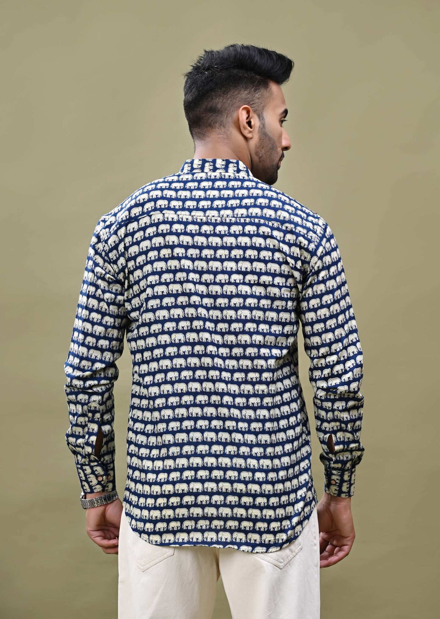 Elephant Print Short Kurta