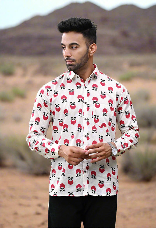 Full Sleeves Rajasthani Print Shirt