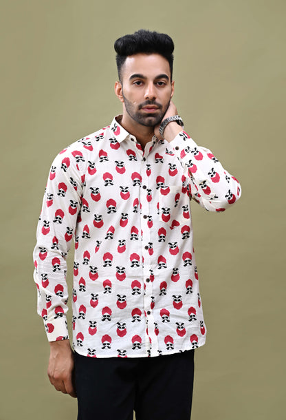 Full Sleeves Rajasthani Print Shirt